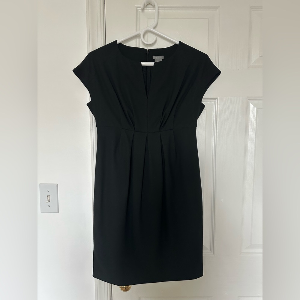 Ann Taylor Petite Black Short Sleeve Dress Size 2P